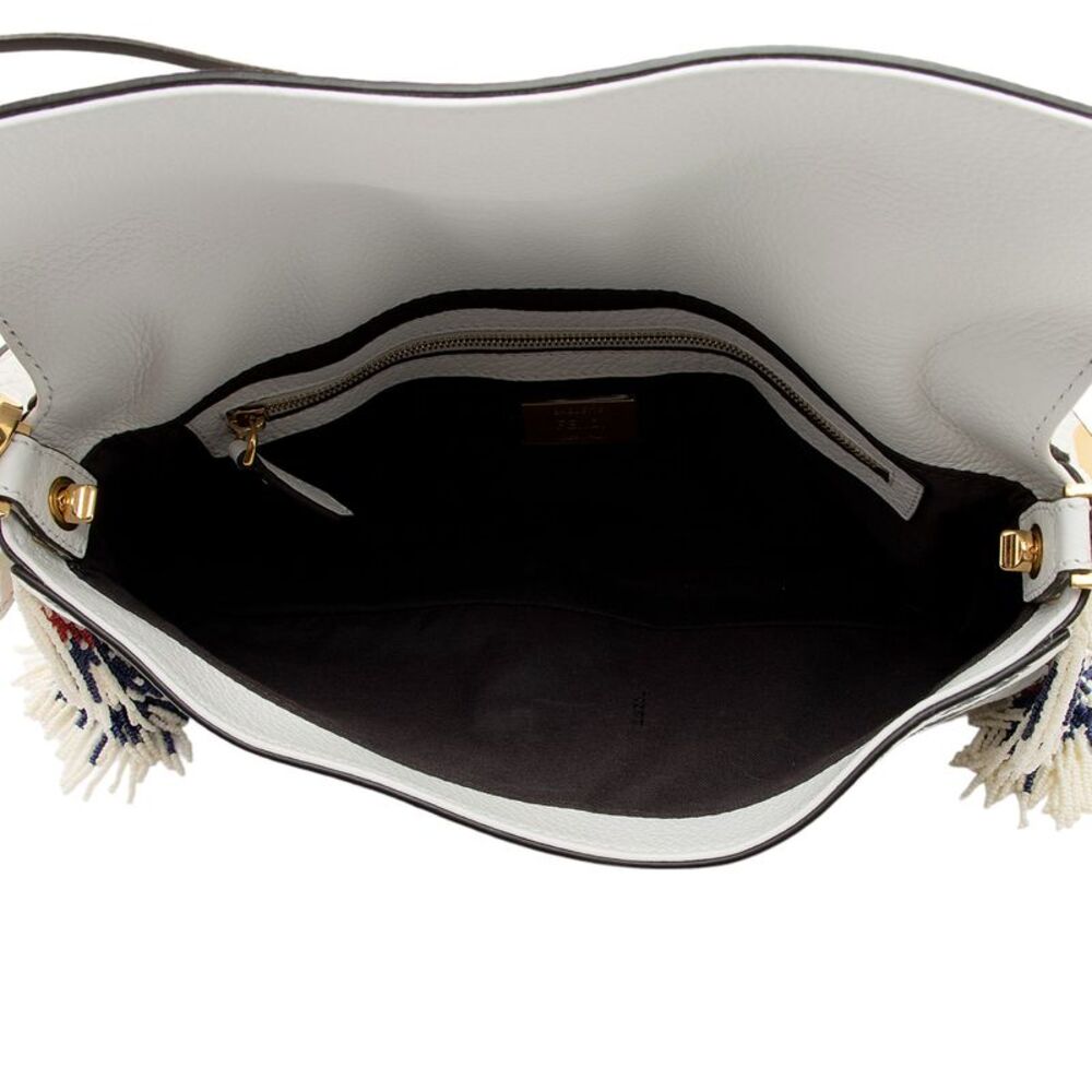 Fendi x Fila Calfskin Mania Beaded Fringe Baguette Shoulder Bag - Picture 7 of 16